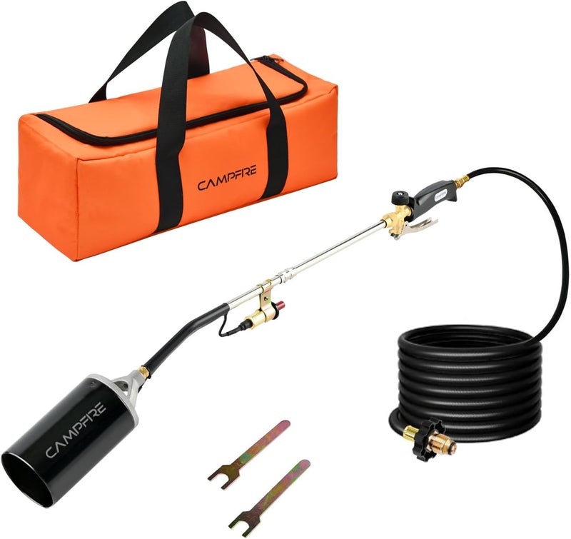 Campfire Propane Torch Weed Burner With Storage Bag, High Output 1,800,000 BTU Weed Torch With 10ft Hose, Self Igniting,Flame Control Valve And Ergonomic Anti-Slip Handle - Image 1